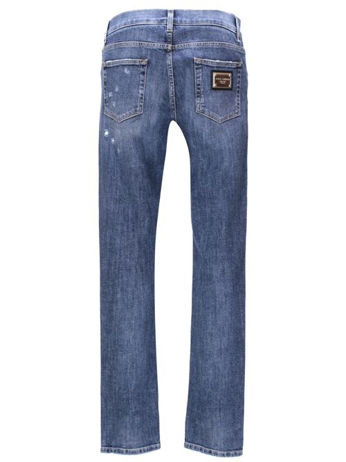 Ripped-detail tapered jeans Dolce & Gabbana | GY07CDG8KO3S9001